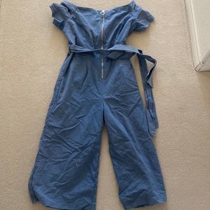 Industrial style blue jumpsuit